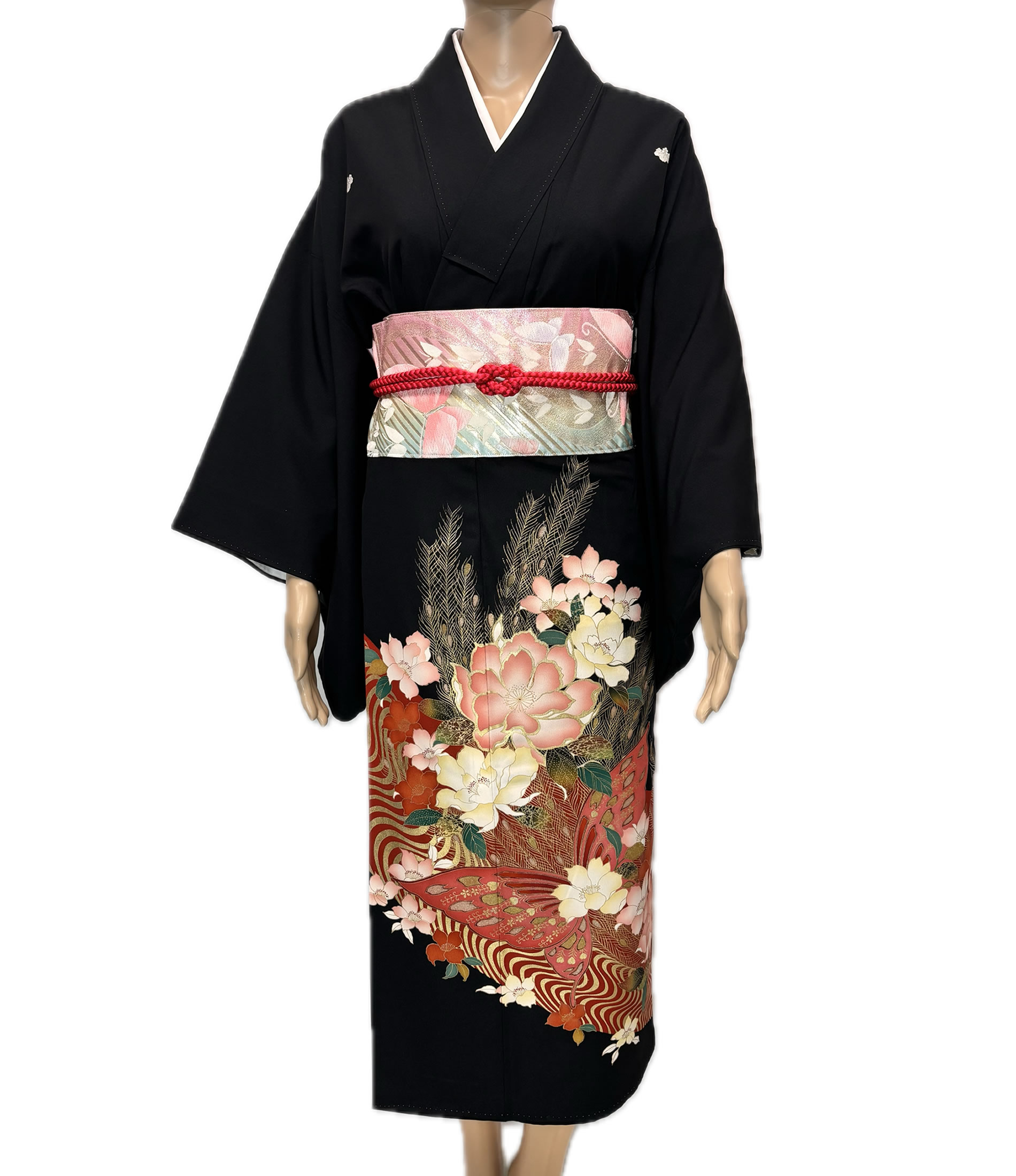 牡丹薫る雅やかな黒  Graceful Black with Blooming Peonies